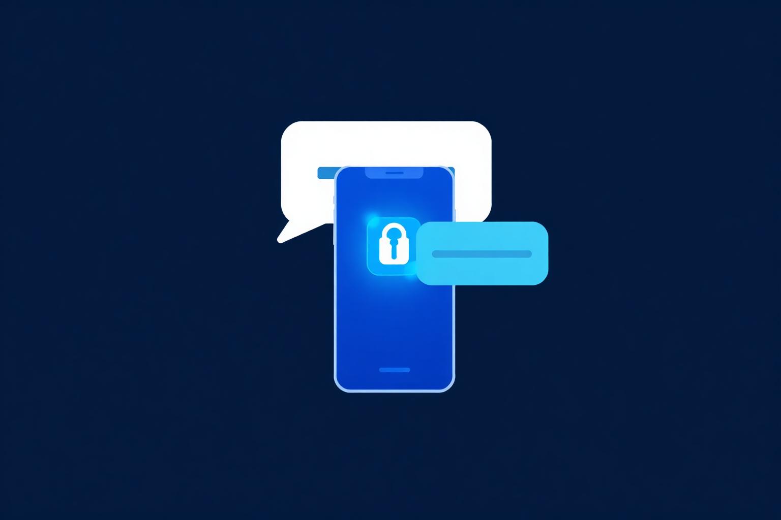 A glowing blue smartphone showing a passkey icon with a faded crossed-out SMS text bubble, representing the move from SMS MFA to passkeys in Microsoft Entra ID